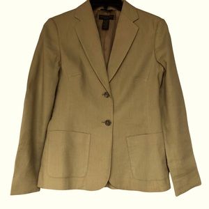 Banana Republic Blazer/Jacket - Diverse Khaki w/Silky, Soft Rayon Lining- Size 4